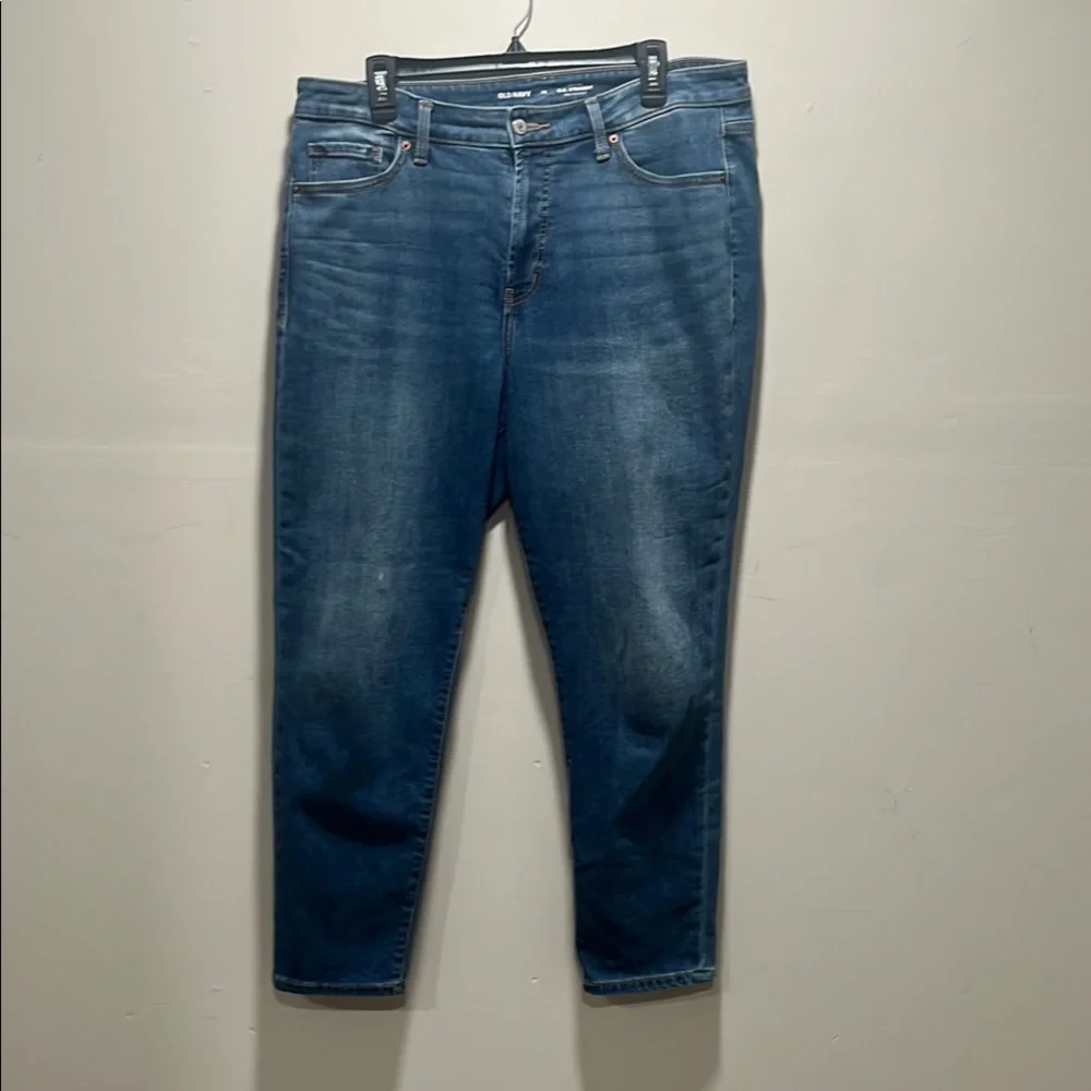 Blue Straight Leg Jeans with Classic Denim Look - Picture 1 of 4